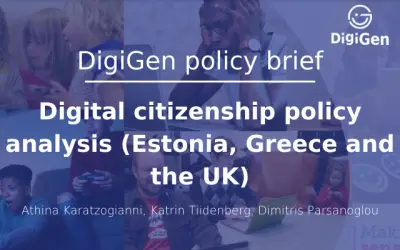 New policy brief “Digital citizenship policy analysis”
